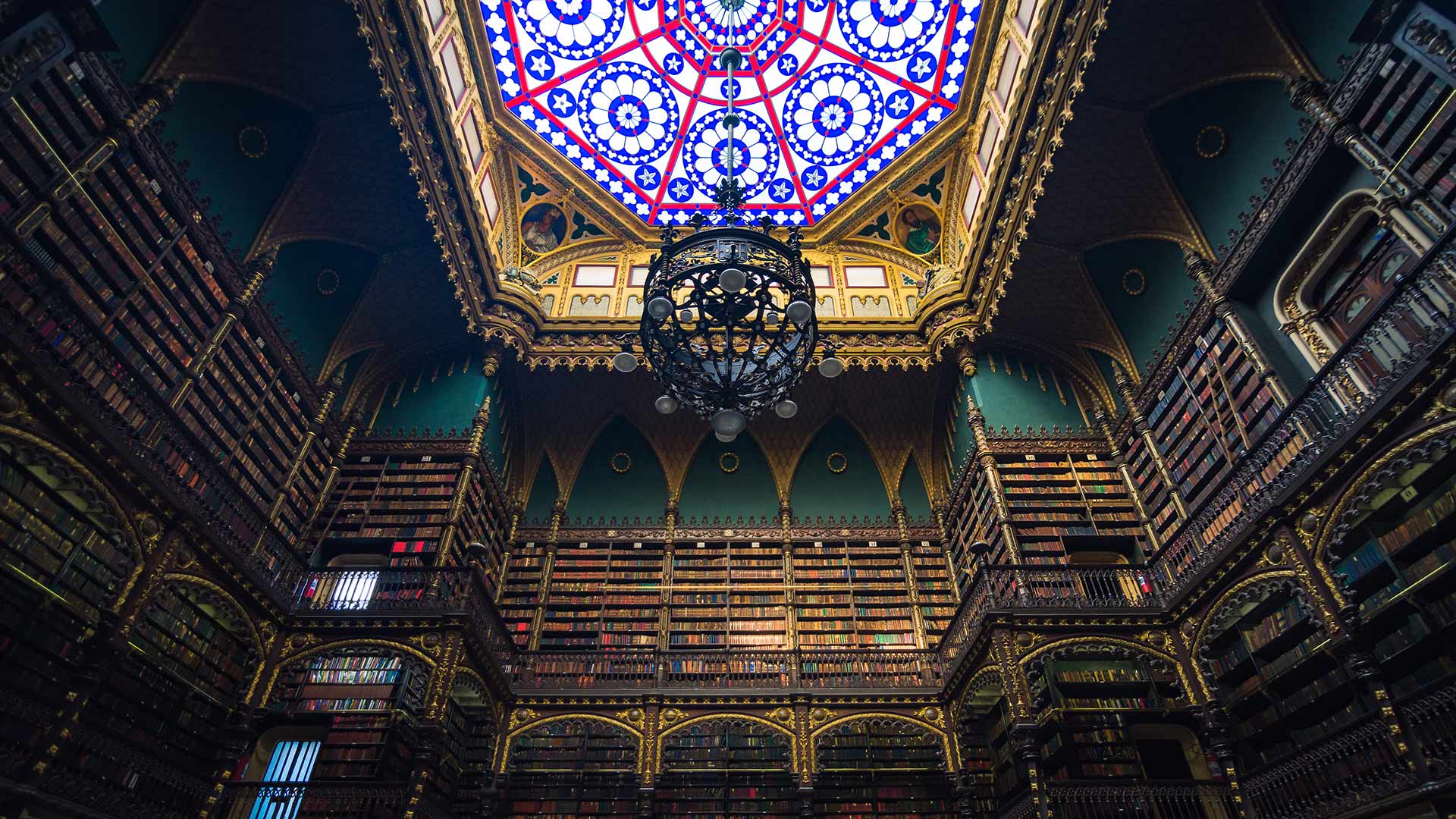 Royal Portuguese Cabinet of Reading, Rio de Janeiro, Brazil (© Antonio Salaverry/Shutterstock)