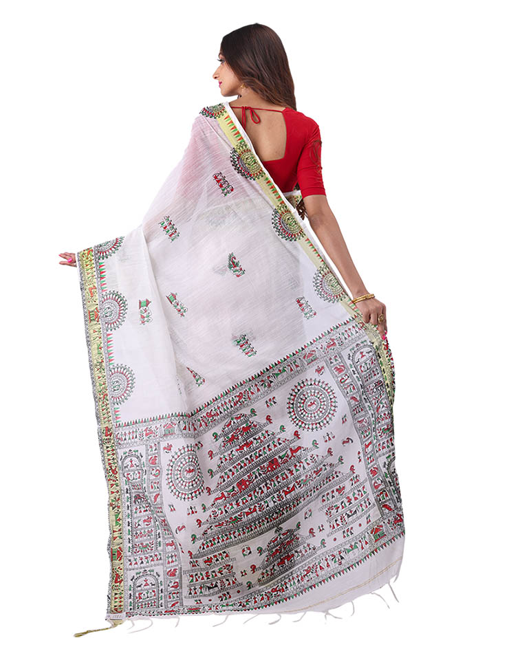 Printed Handloom Cotton Saree