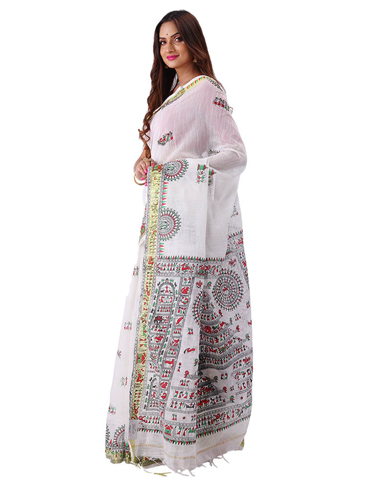 Printed Handloom Cotton Saree