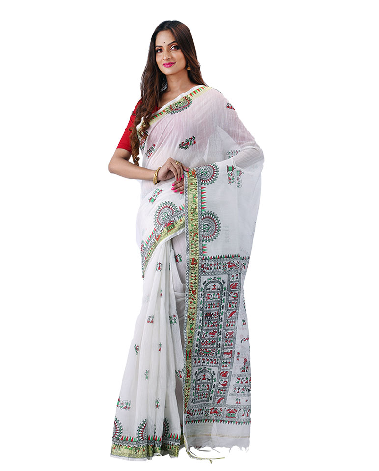Printed Handloom Cotton Saree