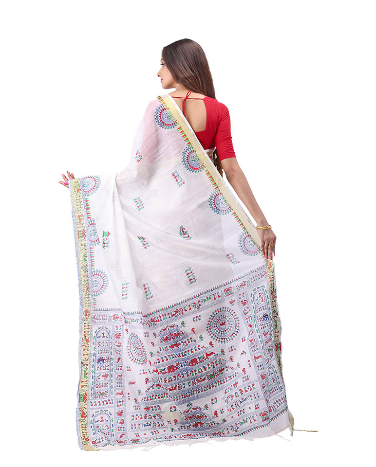 Printed Handloom Cotton Saree
