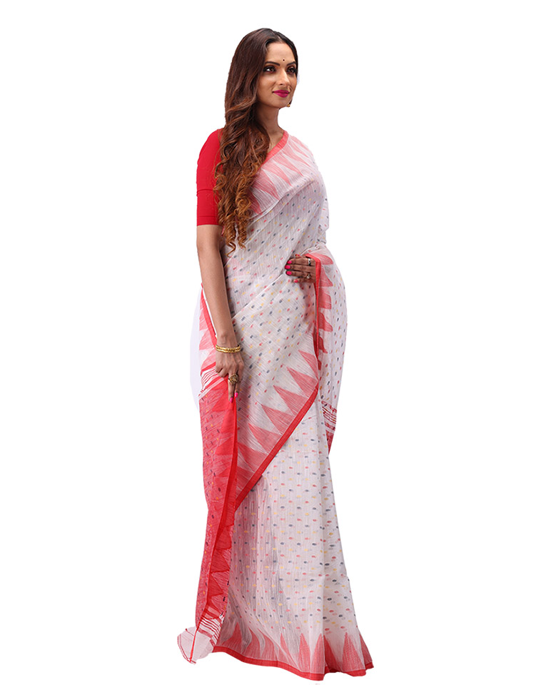  Handloom Tample  Saree