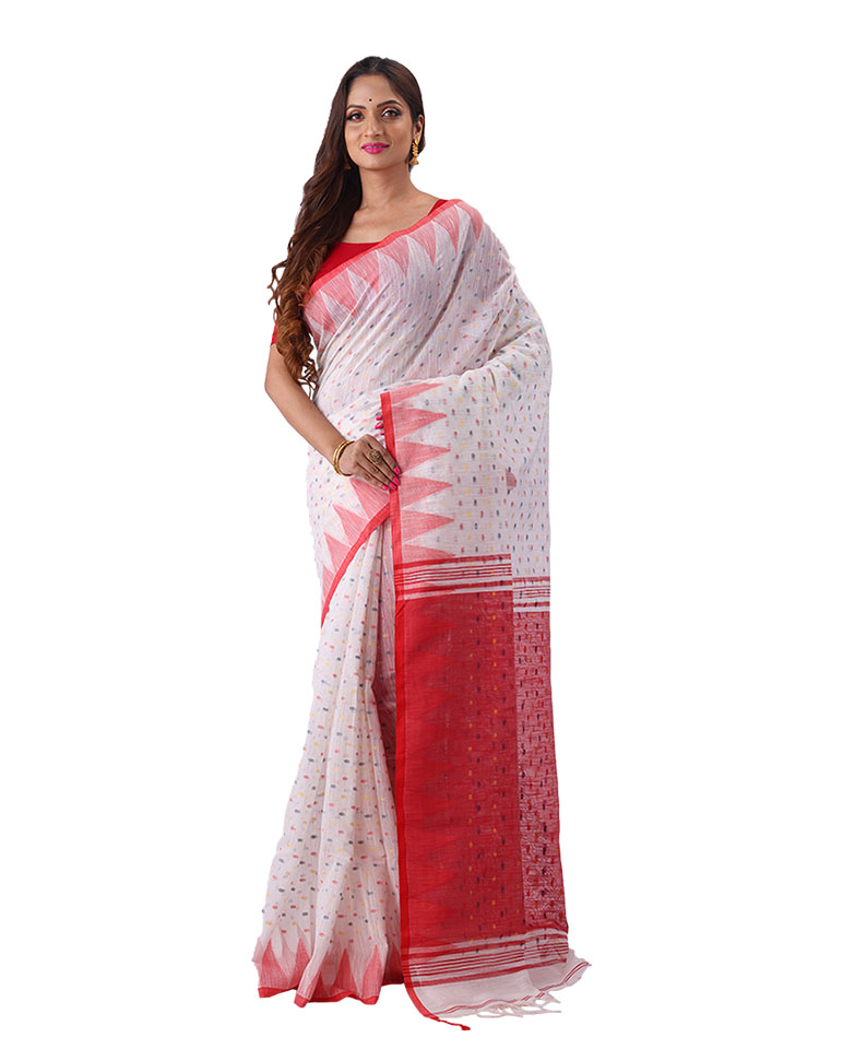  Handloom Tample  Saree
