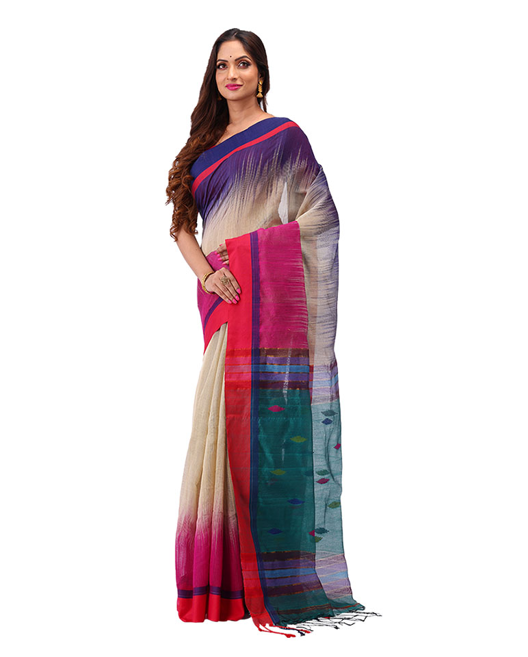 Printed Handloom Cotton Saree