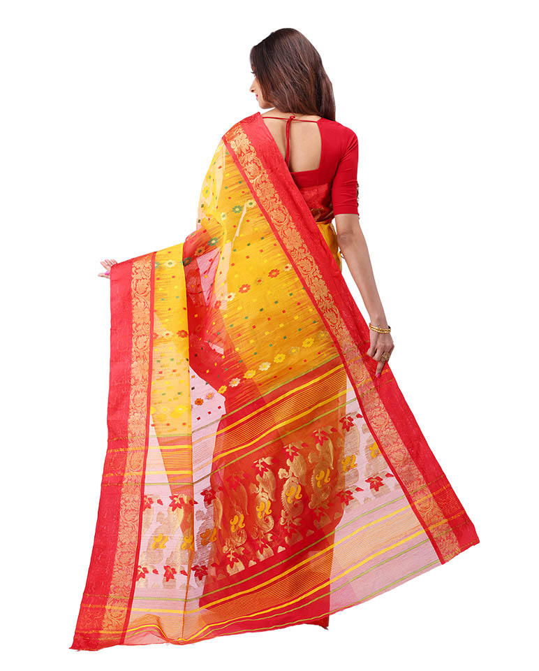 Handloom Tant Banrasi  Cotton Saree