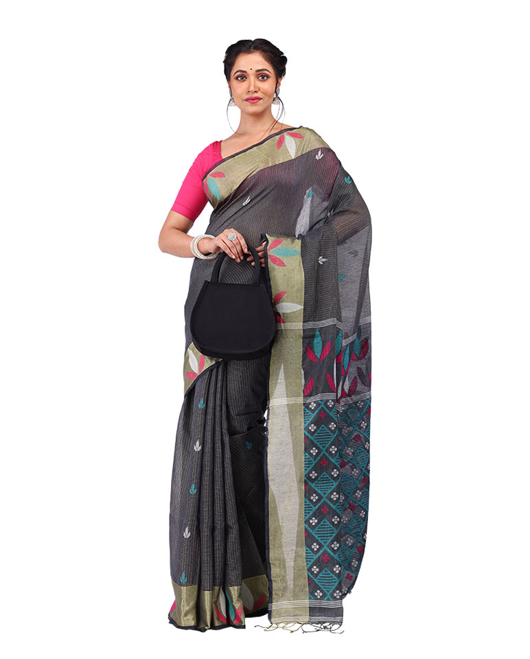 Checks Silk Handloom Saree