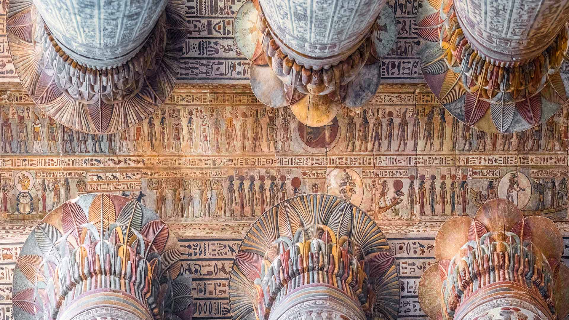 Ceiling of the Temple of Esna, Egypt (© Nick Brundle Photography/Getty Images)