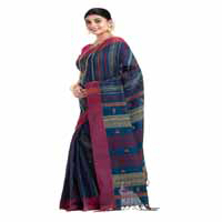 Handloom  COTTON KALAKHETRA(T-blue) Saree