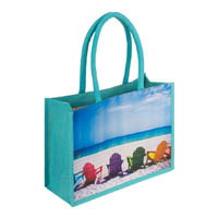 Large Reusable Eco Jute Beach Tote for Women