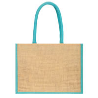 Large Reusable Eco Jute Beach Tote for Women (thumb) - 3