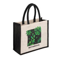 Eco-Friendly Natural Jute Tote Bag with Cotton Handles