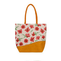 Customized Reusable Jute Tote Shopping Bag With Webbing Tape Handle