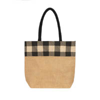 Custom Design Large Jute Burlap Shopping Beach Tote Bag  (thumb) - 3