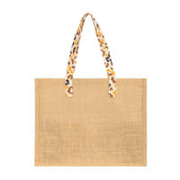 Reusable Jute Tote Bag with Front Pocket (thumb) - 3