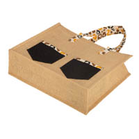 Reusable Jute Tote Bag with Front Pocket