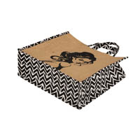 Laminated Jacquard Tote Bag | Reusable Shopping Bag (thumb) - 3
