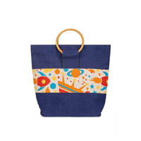 Custom Logo Laminated Jute Tote Bag